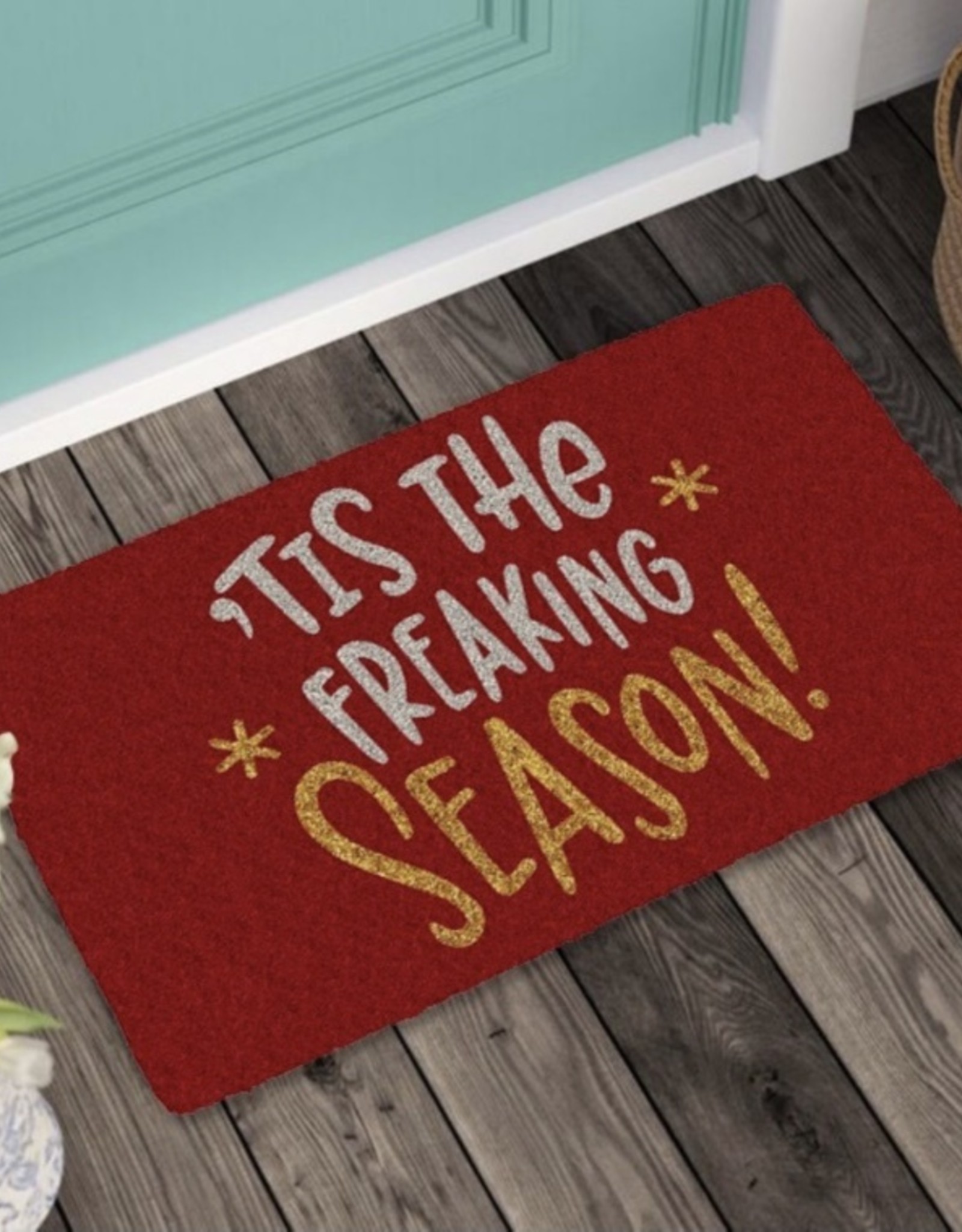 Doormat NACH Coir “Tis the Freaking Season” Red  HA-1727512