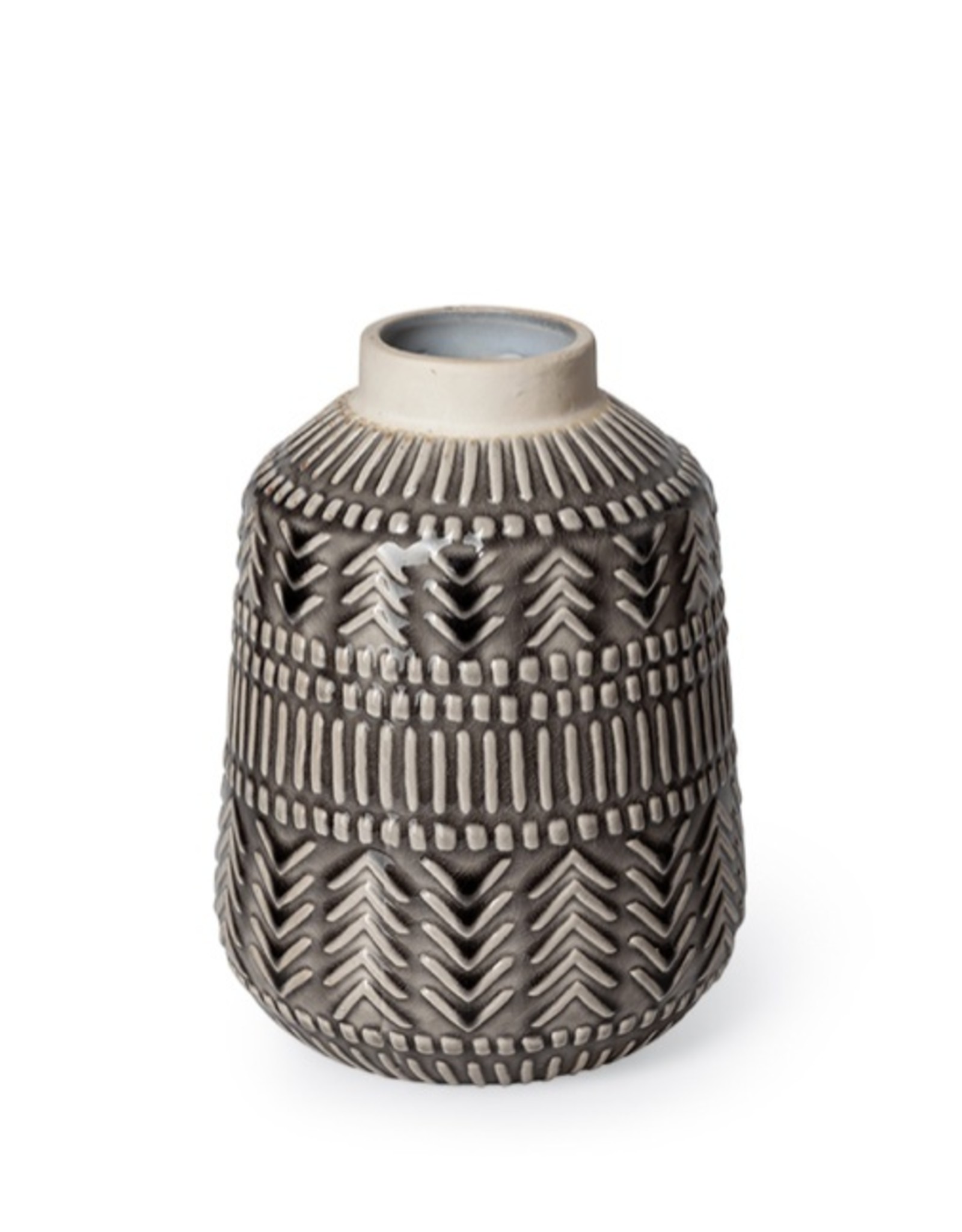 Mercana Vase Mercana Riker I Dark Gray Cream Small  68610