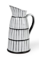 Mercana Vase Mercana Lome White/Black Patterned Pitcher Large  68101