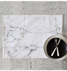Placemat Harman Marble Faux Leather White  4976623