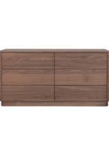 Moes Home Collection Moes Round Off Dresser Walnut YR-1003-03