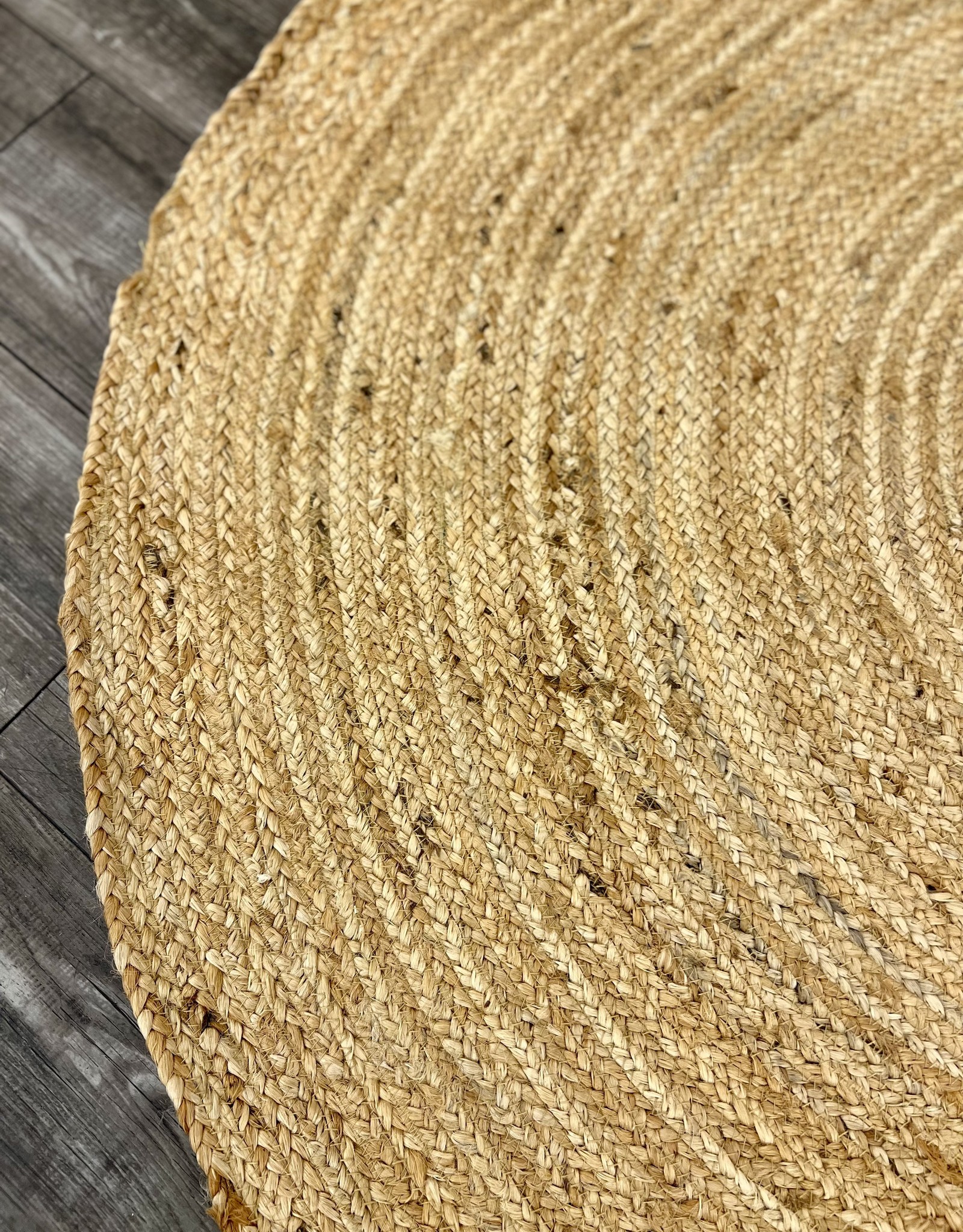 Rugs Viana Round Hand Woven Jute 4 x 4  JUT-44R-NAT