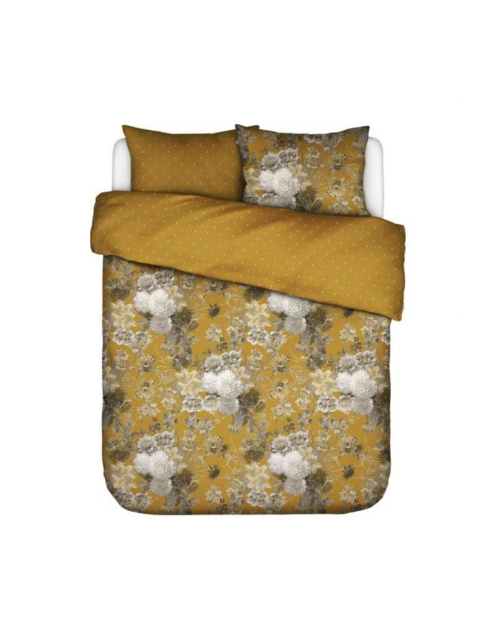 Duvet Cover Intermark Maily Gold Queen  w / shams