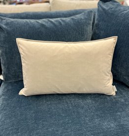 Daniadown Cushions Daniadown Dutch Velvet Silver Grey Deco 14 x22