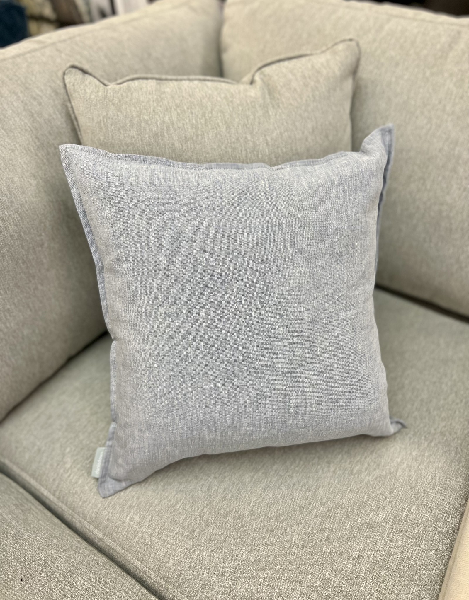 Daniadown Cushions Daniadown French Linen Blue Heather Toss 18 x 18