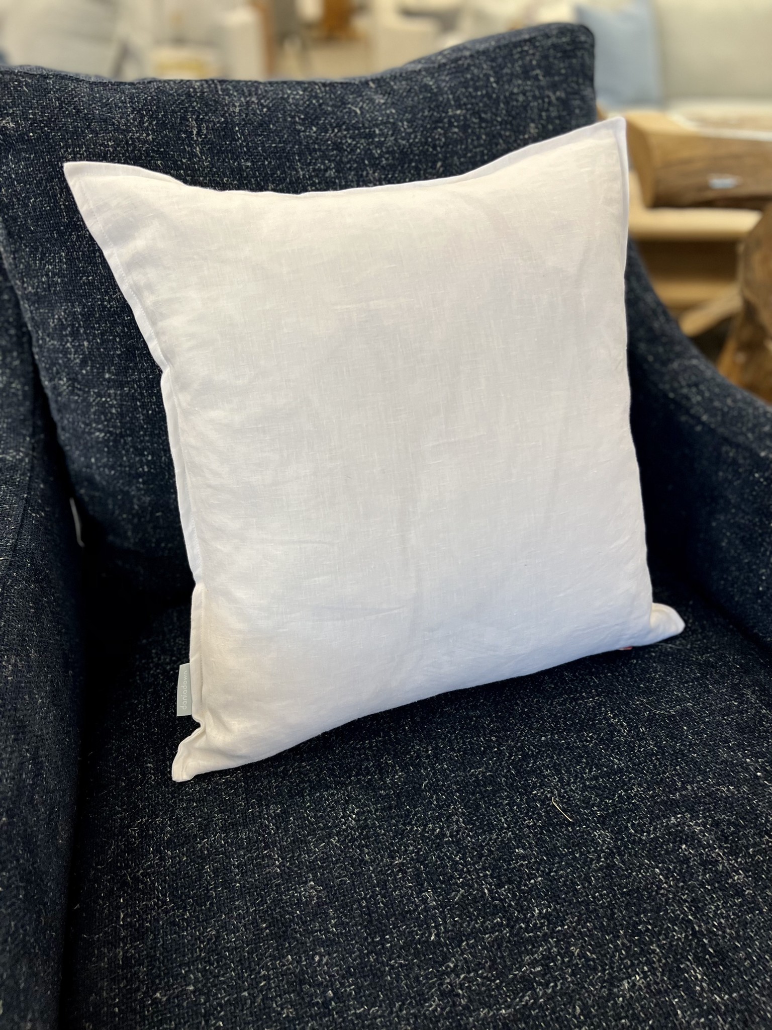Cushions Daniadown French Linen White Toss 18 x 18