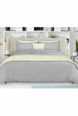 Alamode Home Duvet Cover RJS Morgan Grey Linen Queen w/ shams