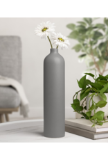 Vase T&T Komi Ceramic Bottle Grey 14”  904078C