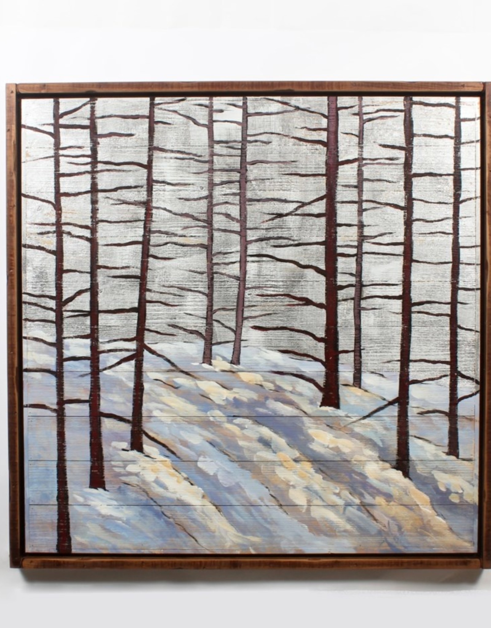 Art CJ Winter Forest Painted on Wood BM250300