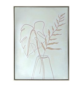 Art CJ Vase w/Leaves Canvas w/Frame NM824100