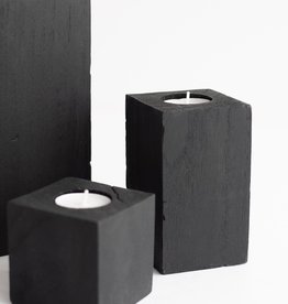 Style In Form Candle Holder SIF Nova Tealights Black Square Med