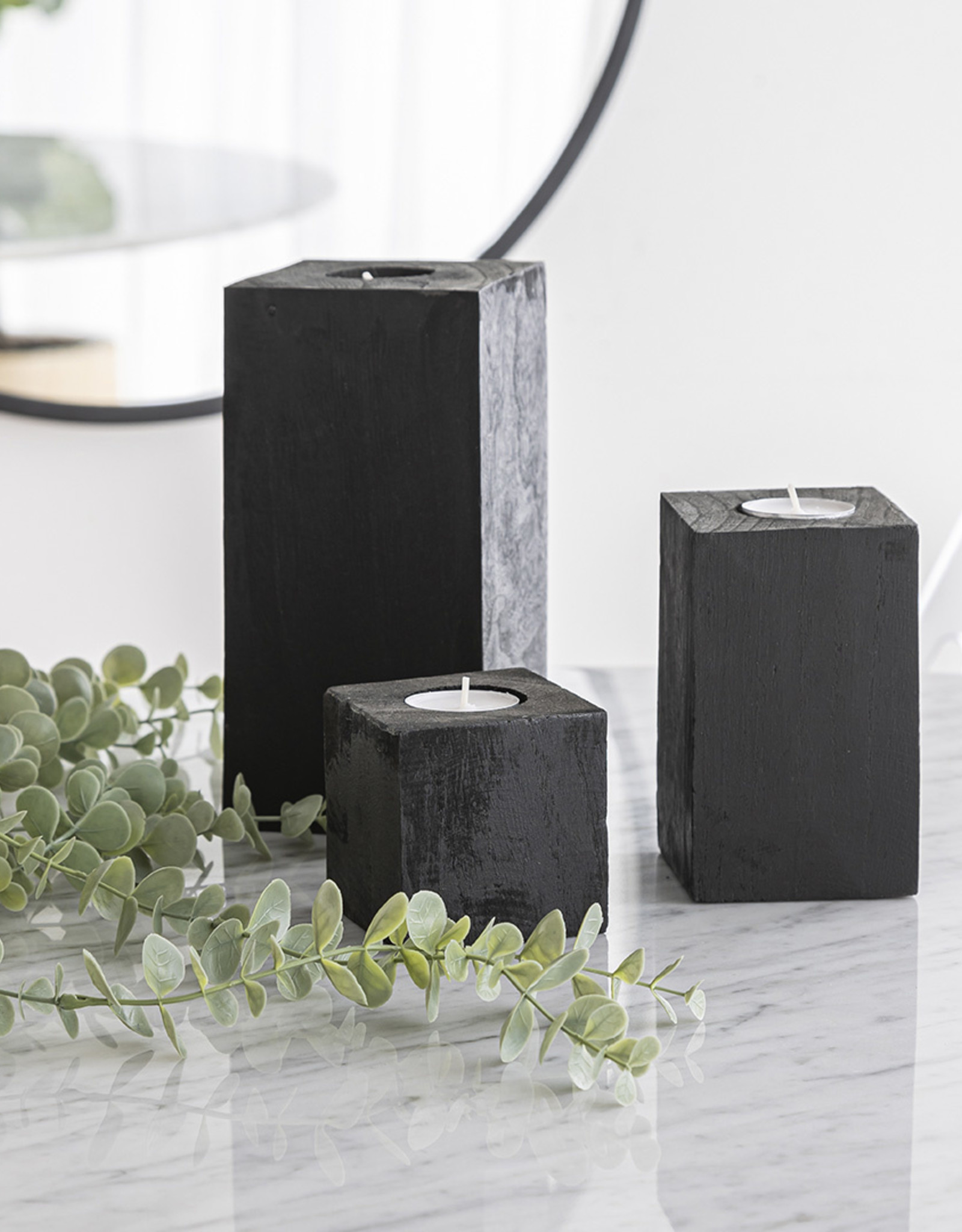 Style In Form Candle Holder SIF Nova Tealights Black Square SM