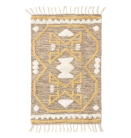 Rugs ADV Cotton Tufted Taup/Yellow 24” x 36”