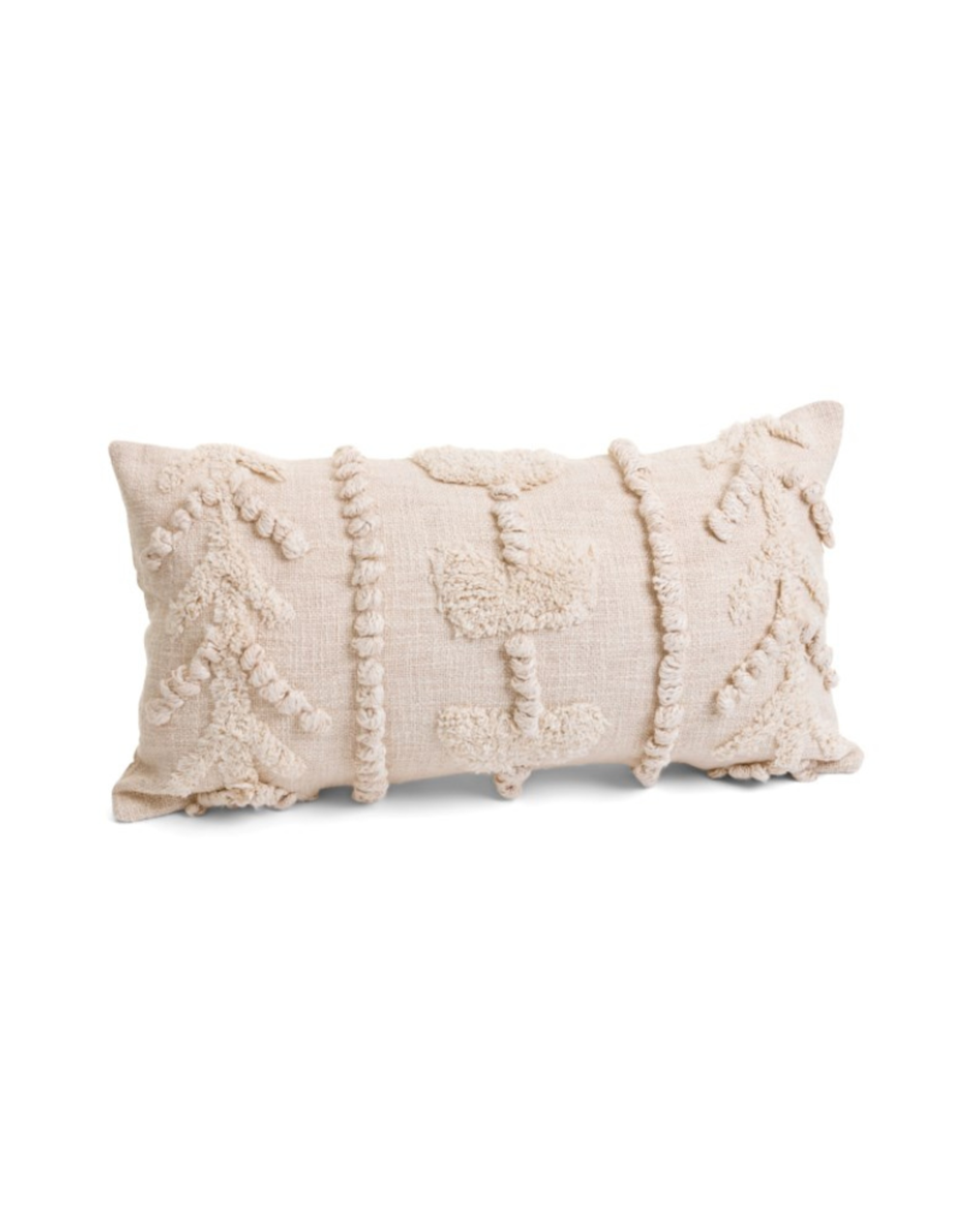 Cushions PC Cotton Tufted Ecru 12” x 22”