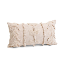 Cushions PC Cotton Tufted Ecru 12” x 22”