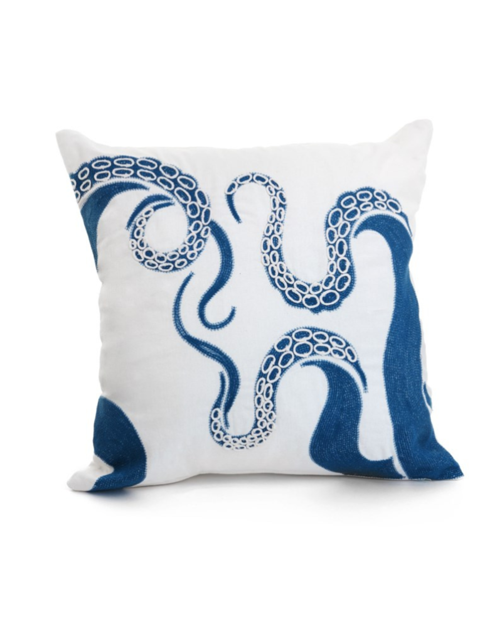 Cushions PC Cotton Octopus Blue/White 17” x 17”