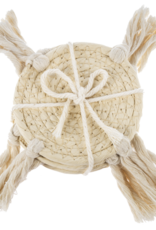 Coasters Ganz Macrame with Natural Tassel 4 PC Set  CB179294