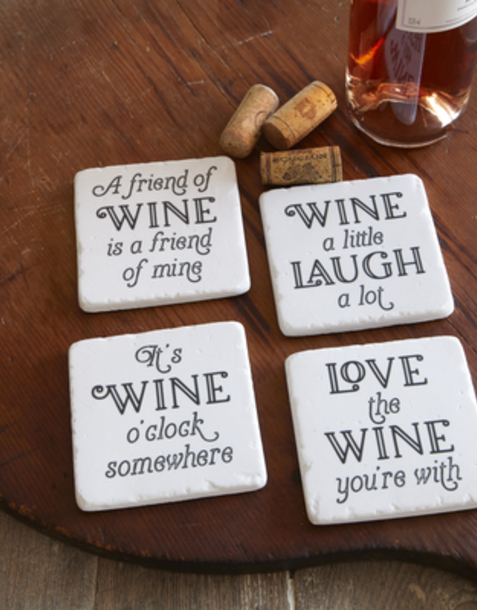 Coasters Ganz Wine Sayings 4PC Set  168841