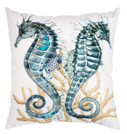 Cushions Ganz Seahorse Pillow 18x18  CB179622