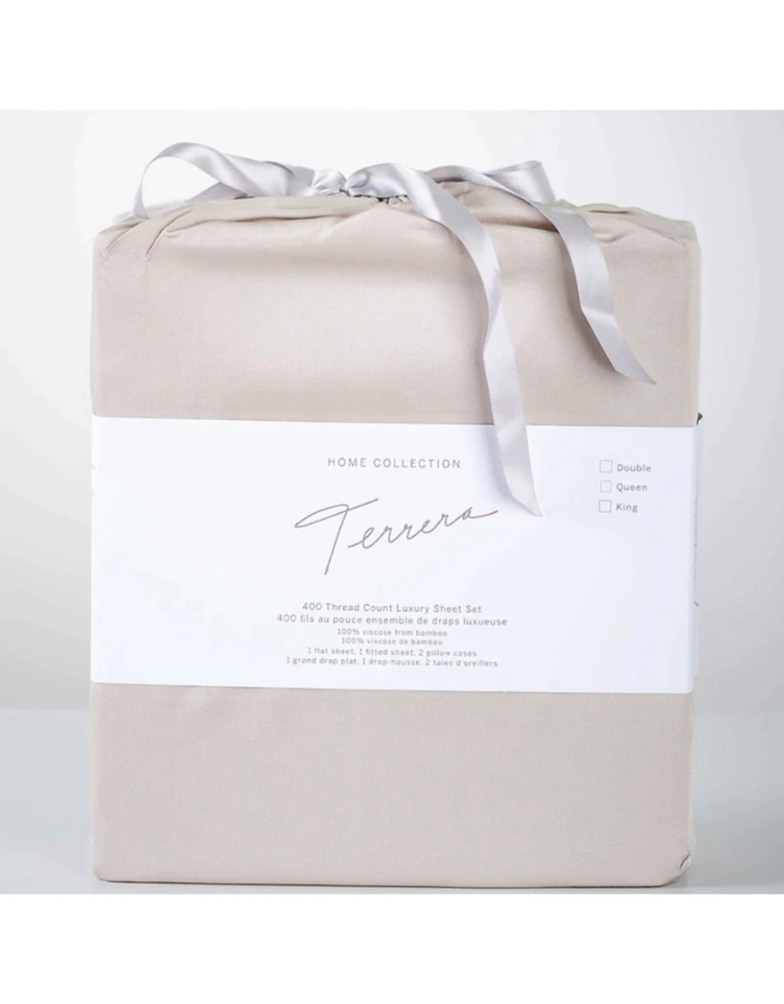 Sheets Set Terrera Bamboo King Taupe