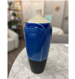 Vase T&T Aura Blue Ombré Ceramic 18”H 904351C