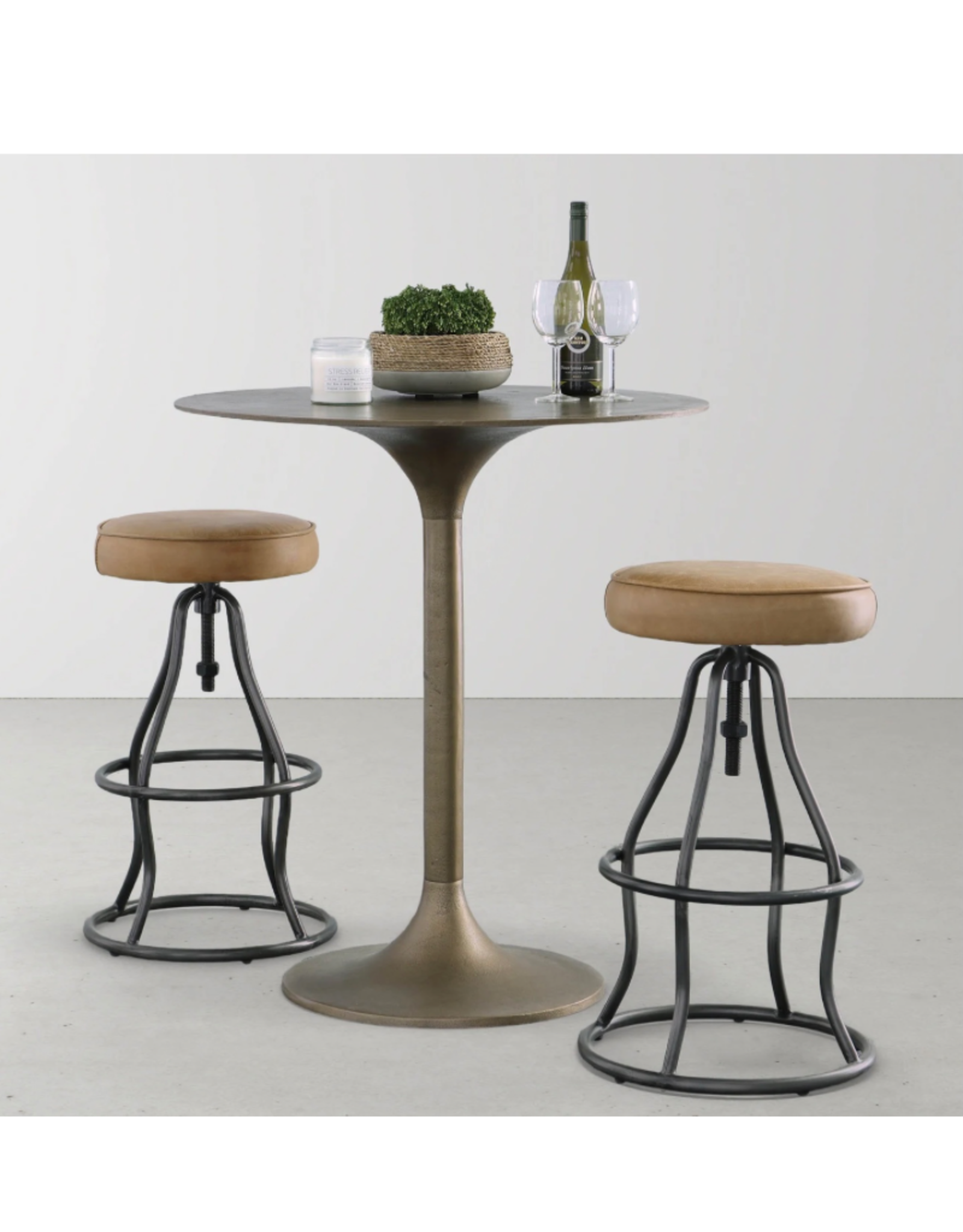 LH Imports LH Bombay Round Bar Table