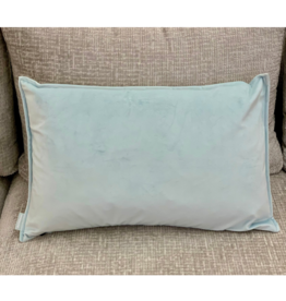 Daniadown Cushions Daniadown Dutch Velvet Aqua Deco 14 x 22