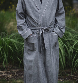 Intermark Robe Flannel Wulfing Luxur Grey Small