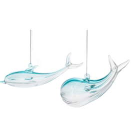 Xmas Ganz Ornament Glass Whale MX189947