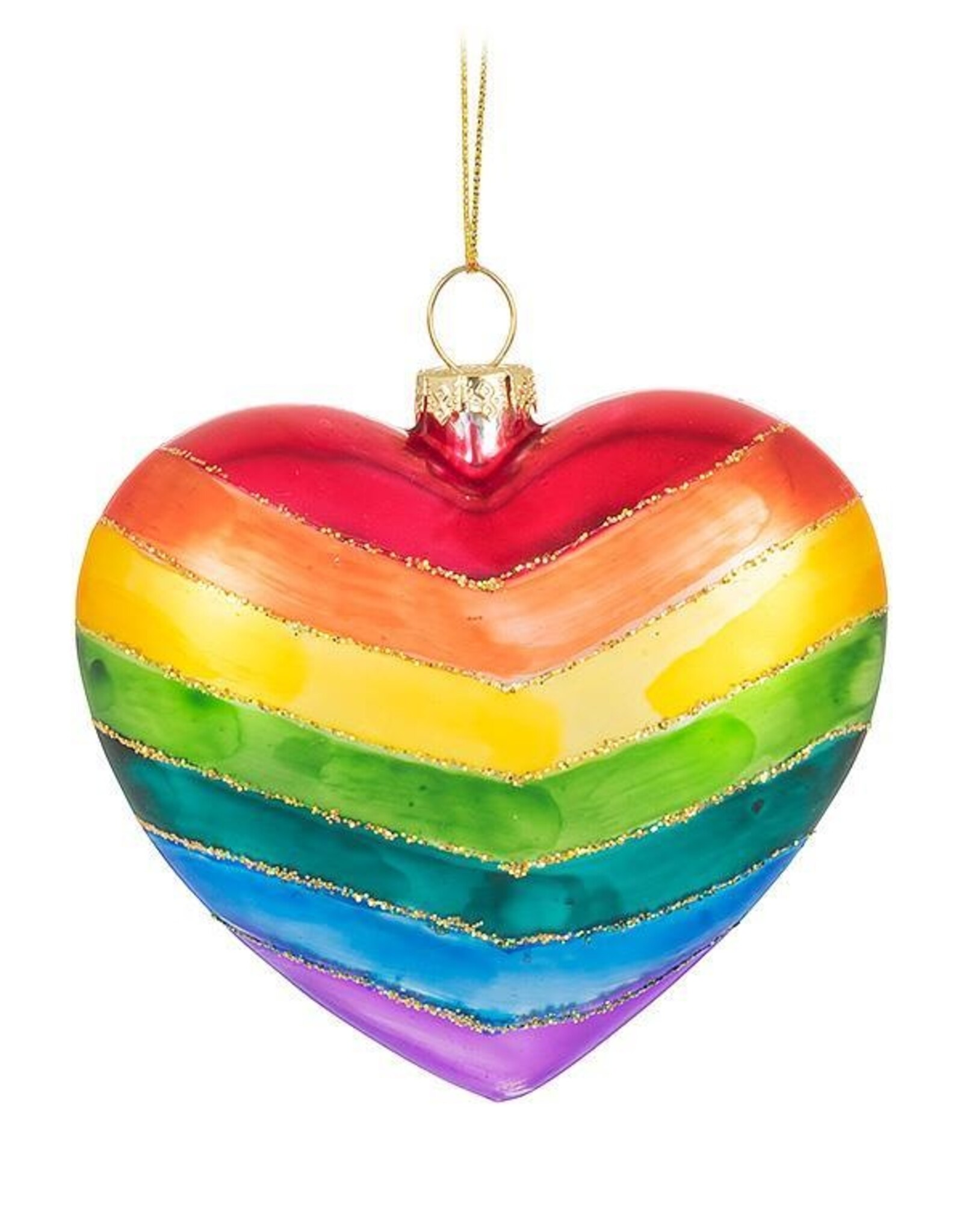 Xmas Abbott Ornament Rainbow Heart