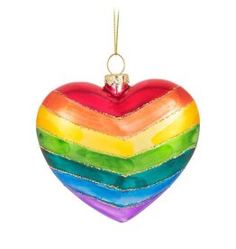 Xmas Abbott Ornament Rainbow Heart