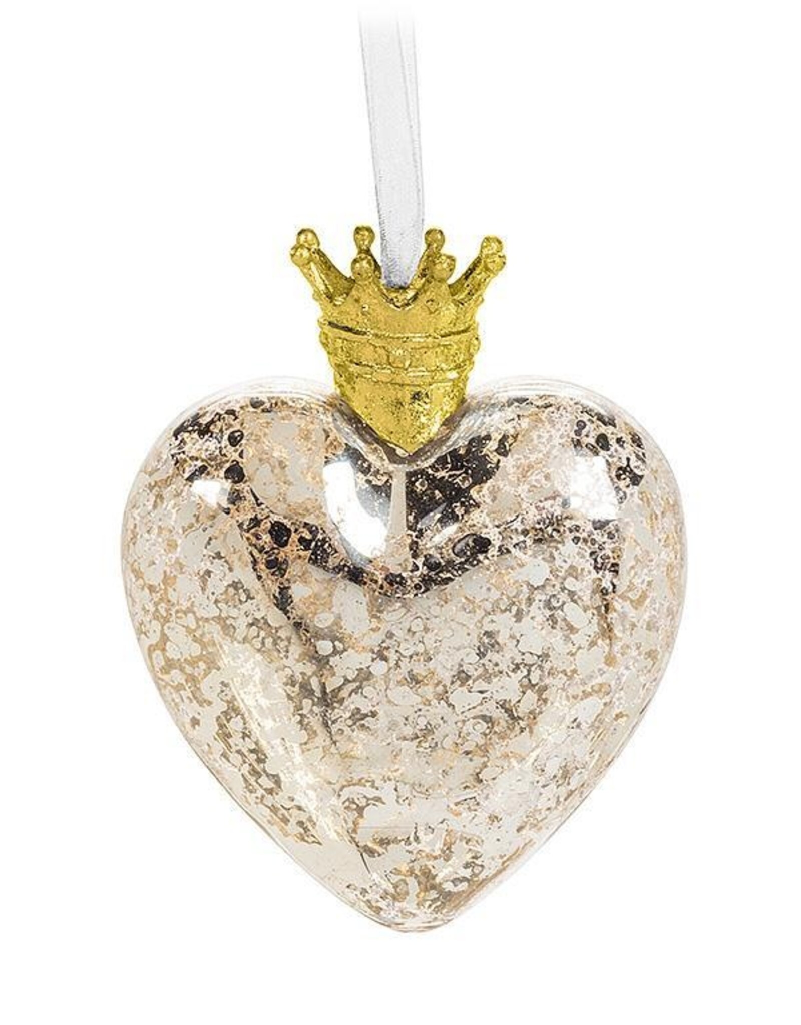 Xmas Abbott Ornament Heart w/ Crown