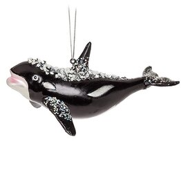 Xmas Abbott Ornament Swimming Orca