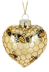 Xmas Abbott Ornament Puffy Bee Heart