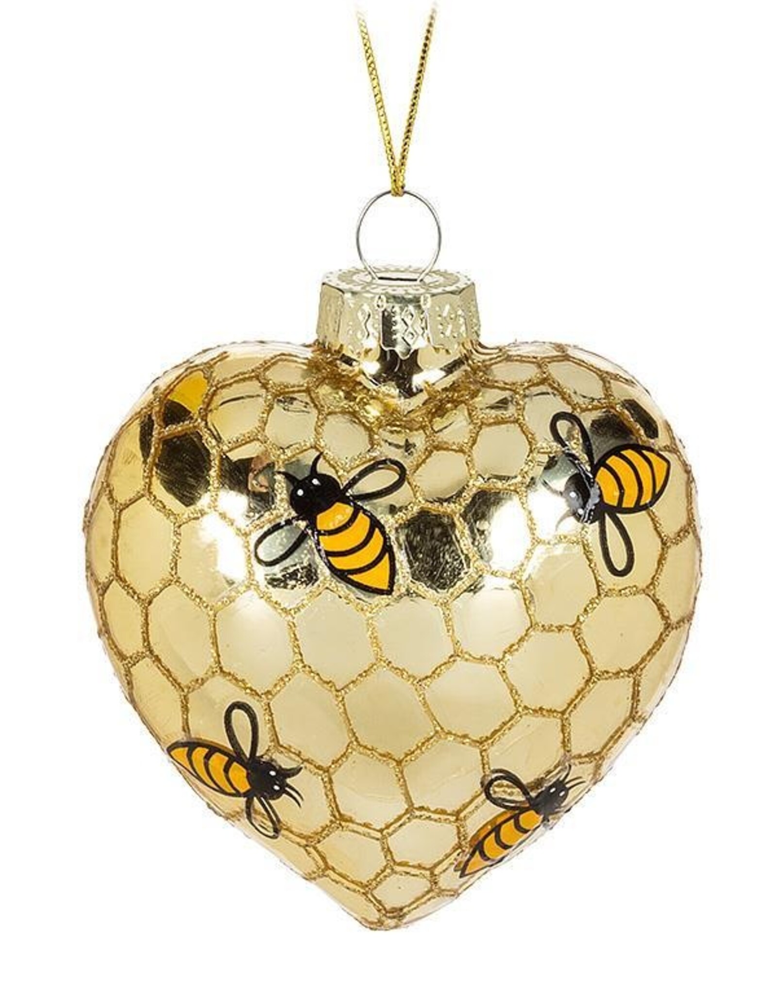 Xmas Abbott Ornament Puffy Bee Heart