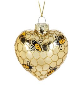 Xmas Abbott Ornament Puffy Bee Heart