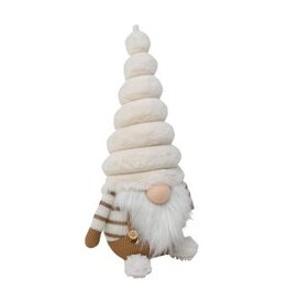 Nostalgia Xmas Nostalgia Gnome White Fur  18 x 14 x 34cm 784-017