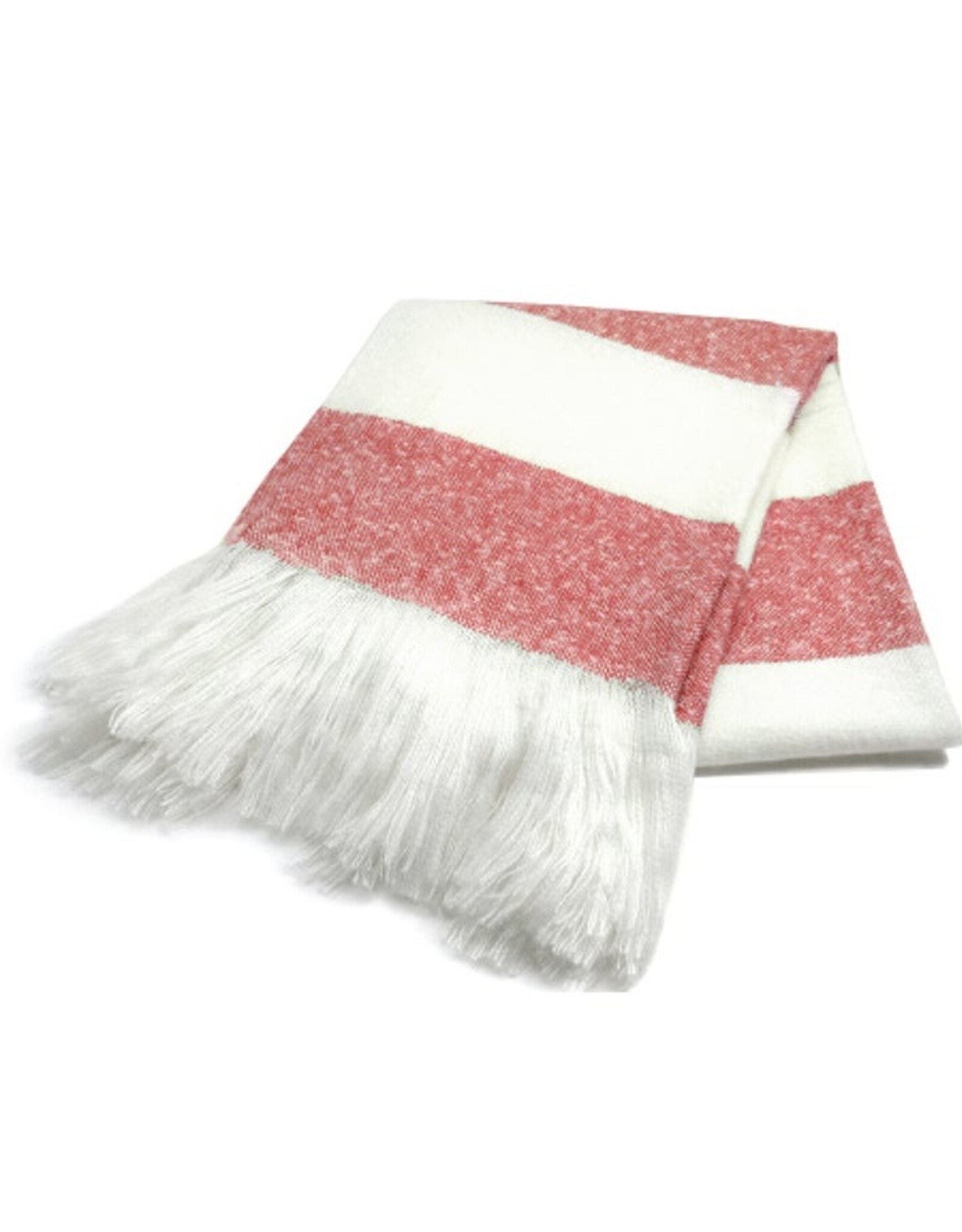 Throw Harman Bold Stripe Faux Mohair Red 1127312