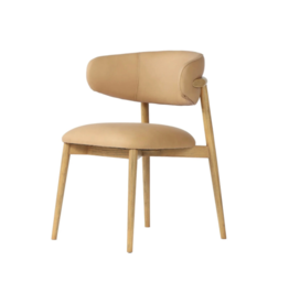 LH Imports LH Milo Dining Chair Nude Leather SNH-79