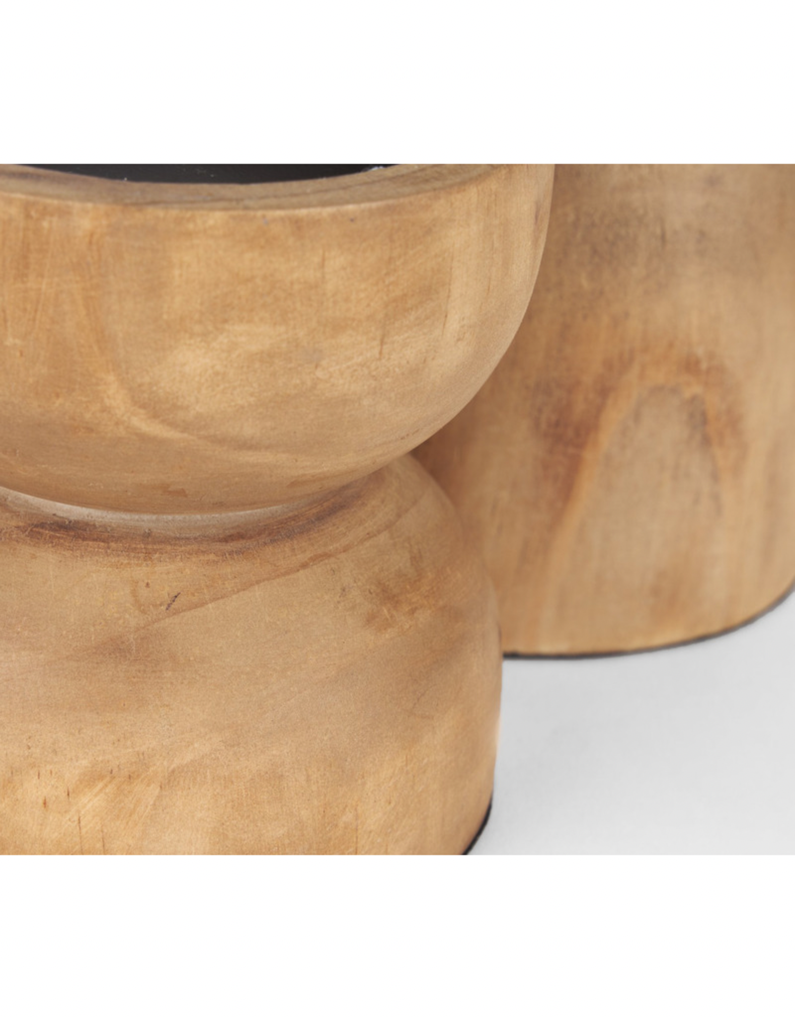 Mercana Candle Holder Mercana Aleena Wood LG 70543