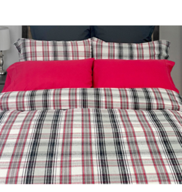 Cuddle Down Duvet Cover Cuddledown Spencer Queen Flannel w / pillow cases