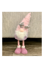 Xmas CT Pink/Lav Leg Gnome w/ Antlers Q2656