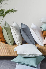Daniadown Cushions Daniadown French Linen Aqua Deco 14 x 22