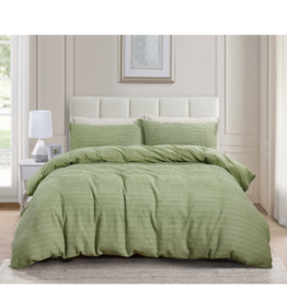 Daniadown Duvet Cover Daniadown Solene Green King w / Shams