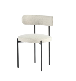 LH Imports LH Cleo Dining Chair Macadamia Travertine SNH-78-MT