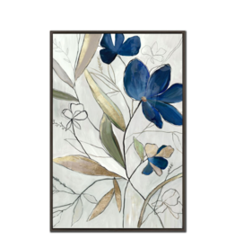 Streamline Art Modern Blue Floral 30 x 45 WGB2324