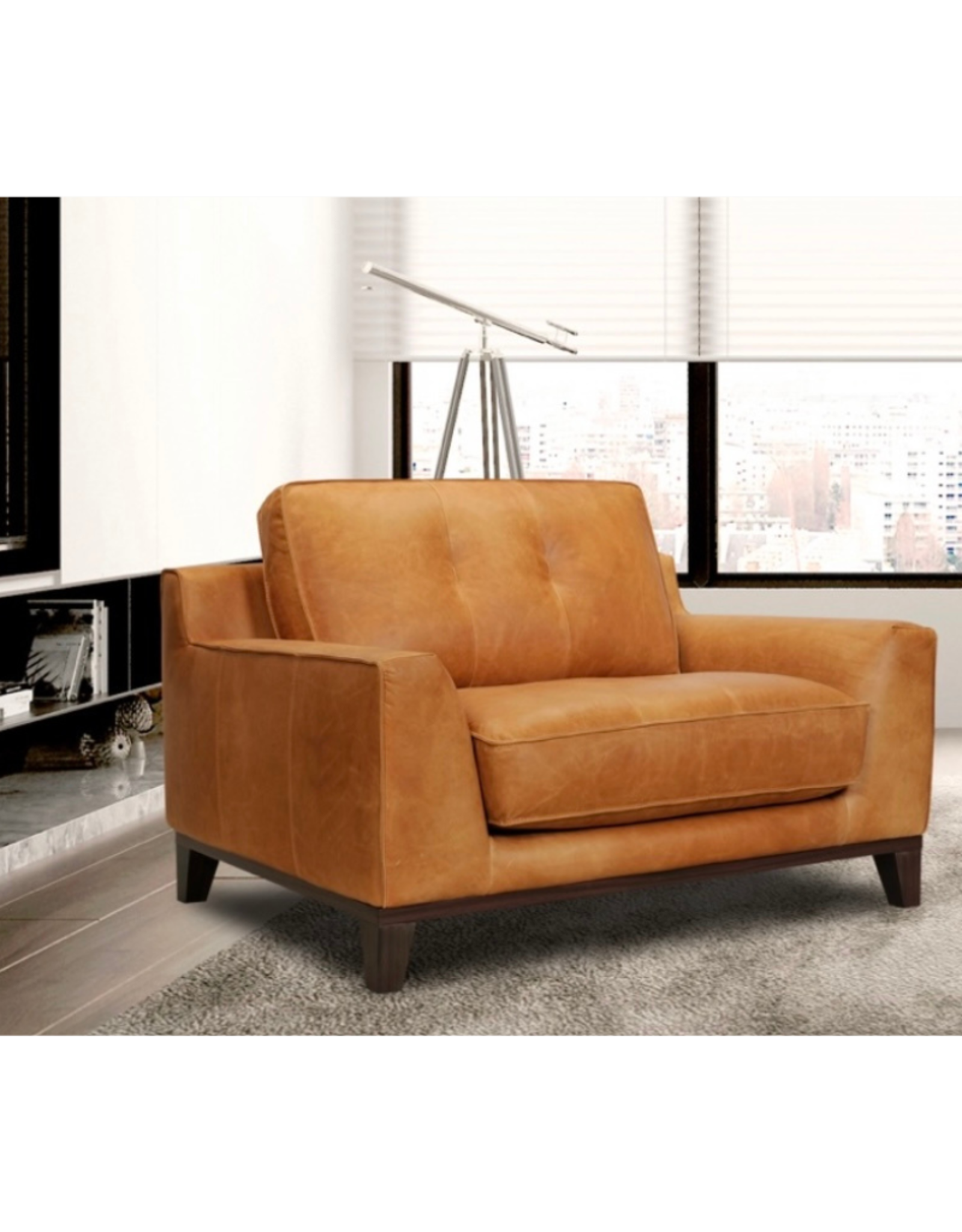 Stylus Stylus Bruna Leather Chair 3/4