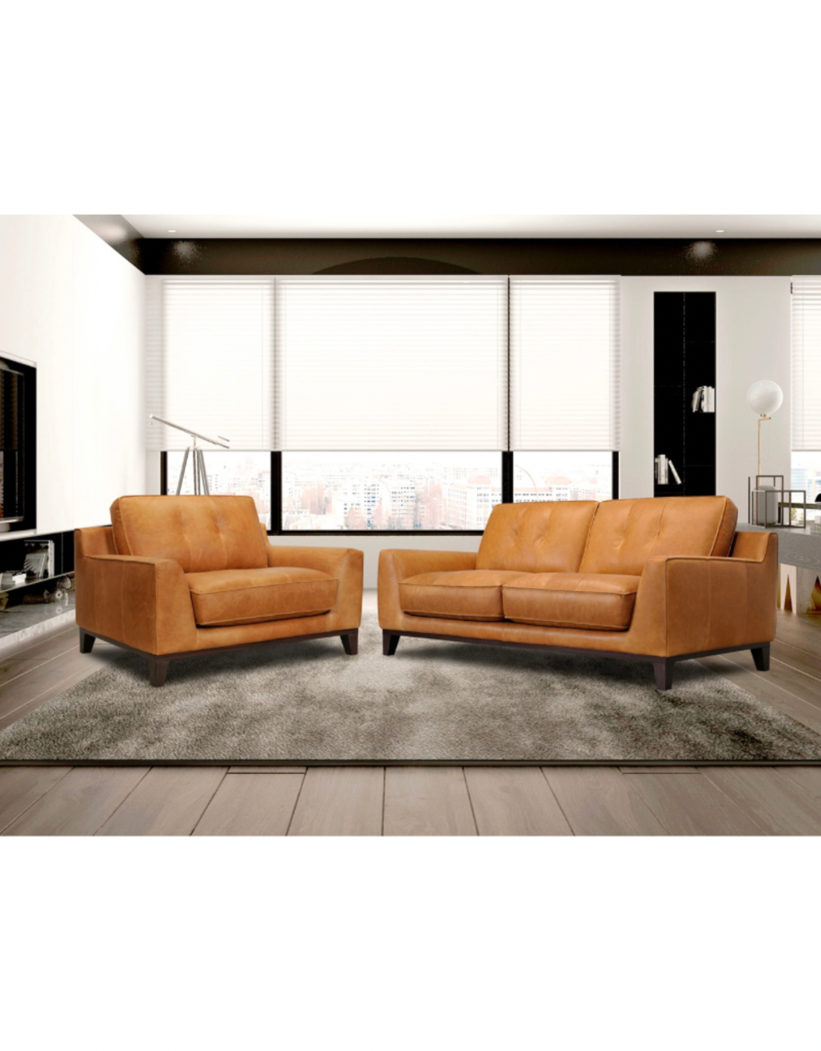 Stylus Stylus Bruna Leather Chair 3/4