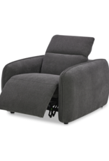 Moes Home Collection Moes Eli Power Recliner Dusk Grey  KQ-1027-07