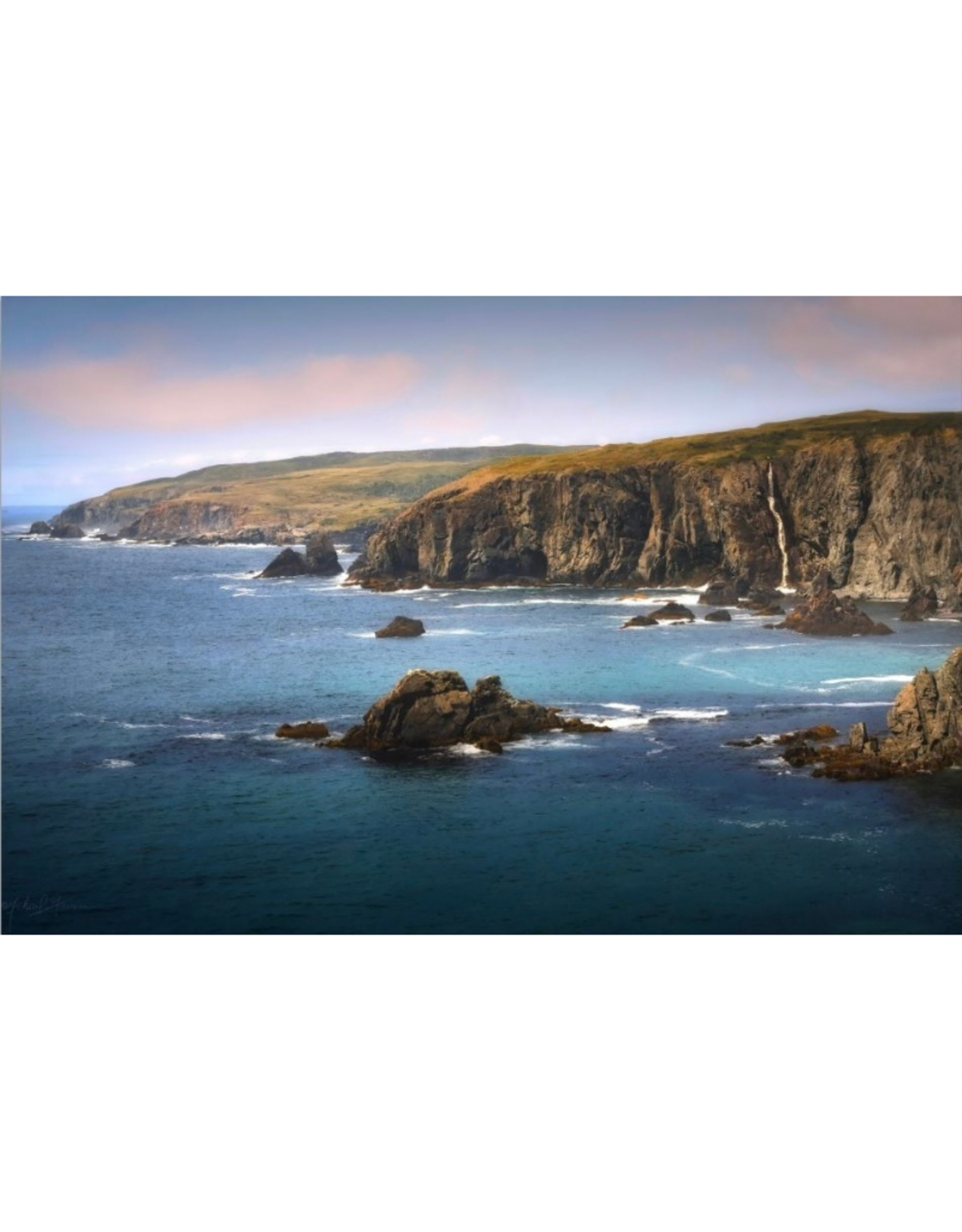 Streamline Art Jagged Rocks Cliffs Water Falls 2 30 x 45 DMG2395-3045